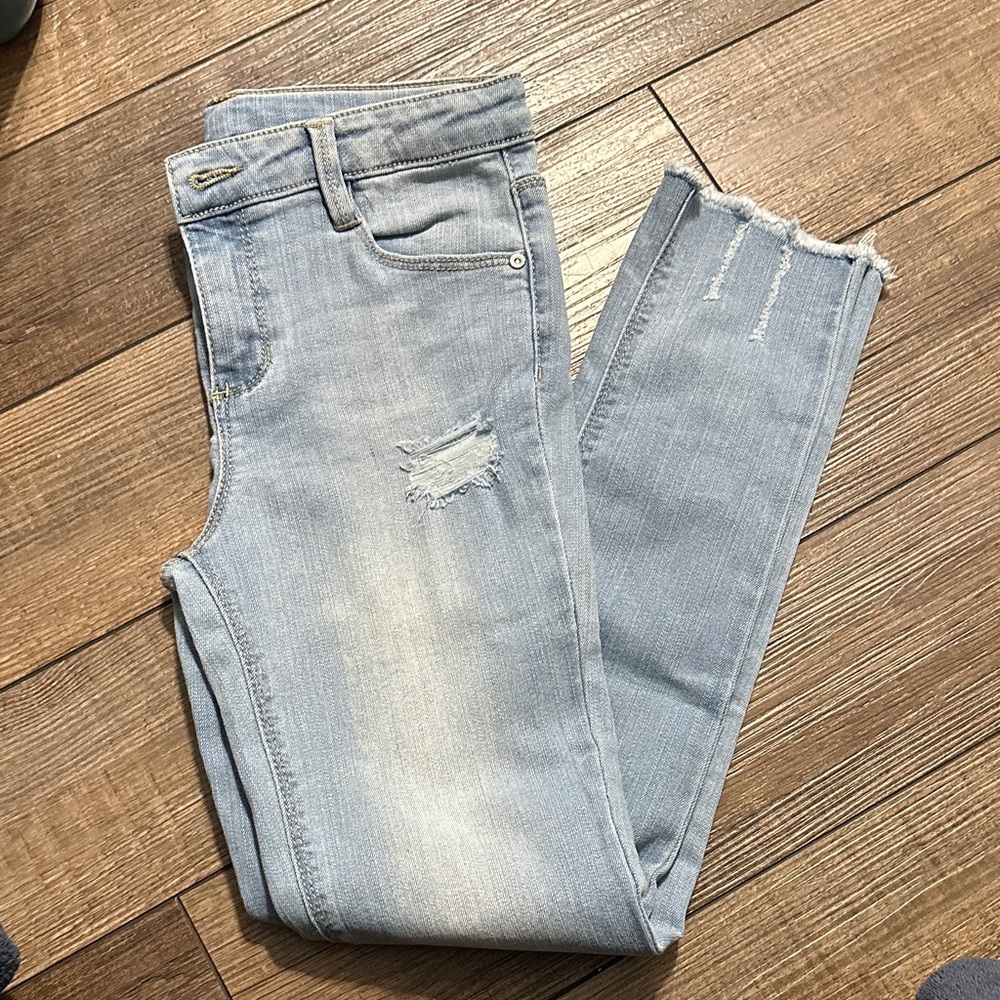 Distressed Girls Skinny Jeans